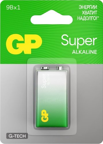 Элемент питания GP 6LR61 Super Alkaline 1604AA21-5CRSBC1 BL1 крона (батарейка) картинка 